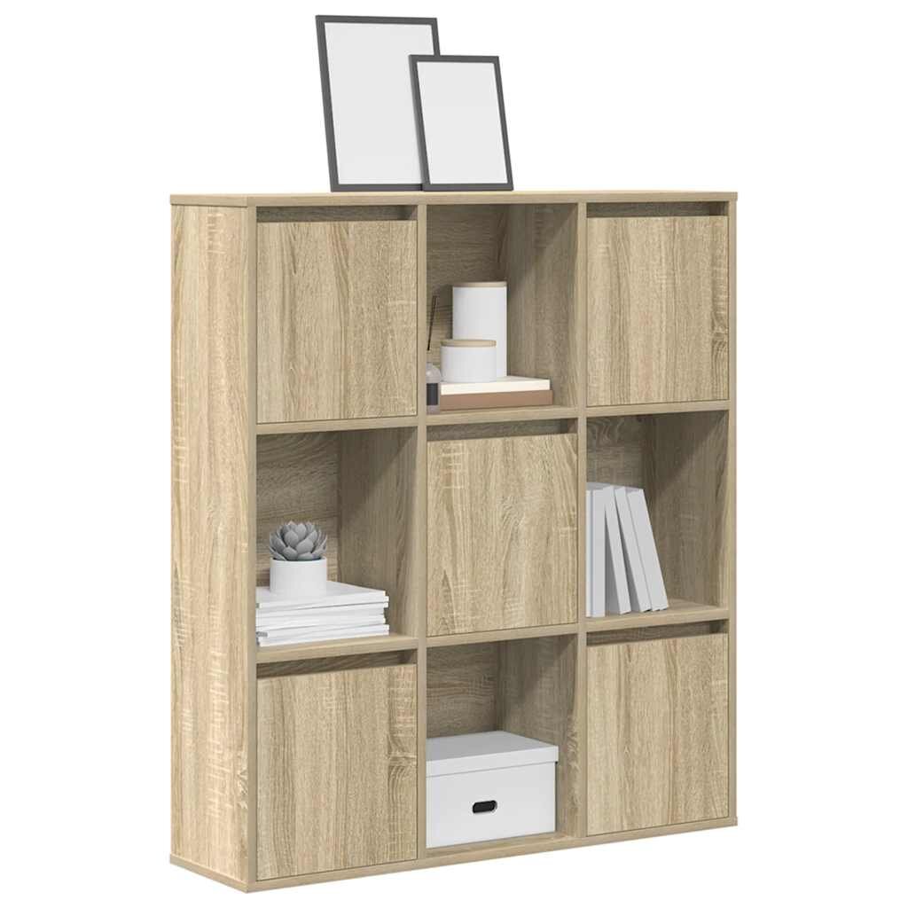 vidaXL Библиотека сонома дъб 89x24x1015 см инженерно дърво