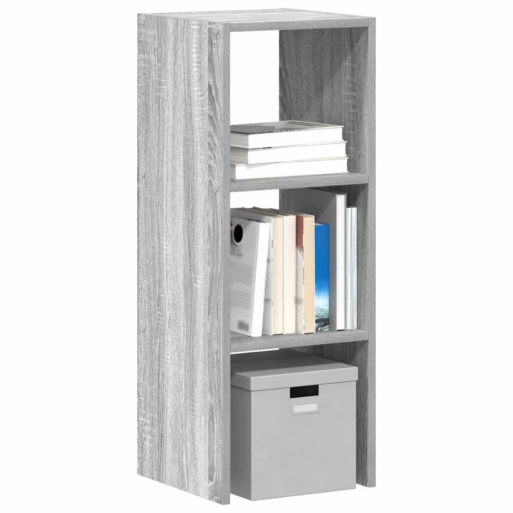 vidaXL Библиотека стифиращи сив сонома 30x30x80 см инженерно дърво