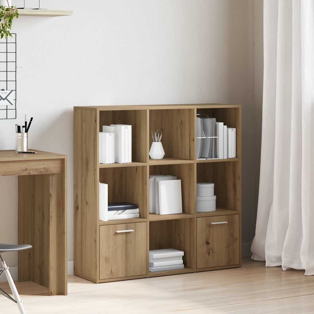 vidaXL Библиотека занаятчийски дъб 98x29x975 см инженерно дърво