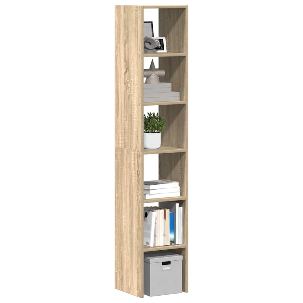 vidaXL Библиотеки 2 бр стифиращи дъб сонома 30x30x80см инженерно дърво
