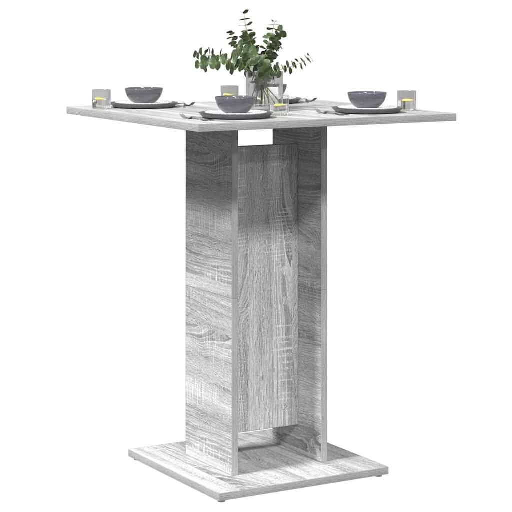 vidaXL Бистро маса сив сонома 60x60x75 см инженерна дървесина