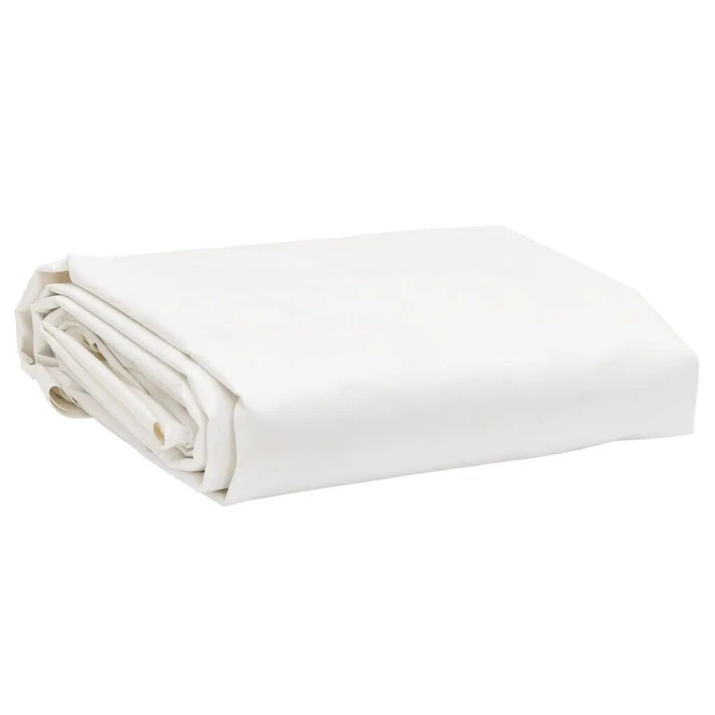 vidaXL Брезент бял Ø 26 м 650 г/м²