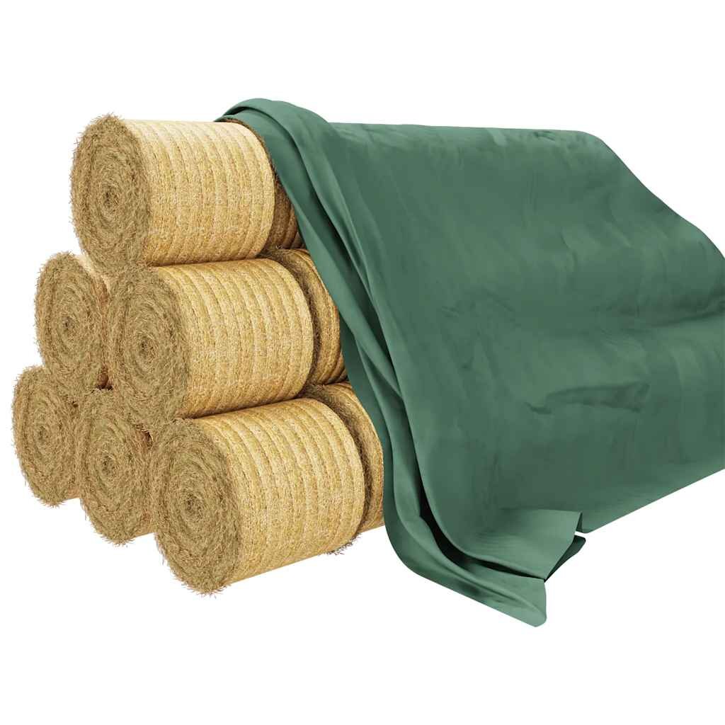 vidaXL Брезент за купа сено 98x125 м 140 г/м² полипропилен