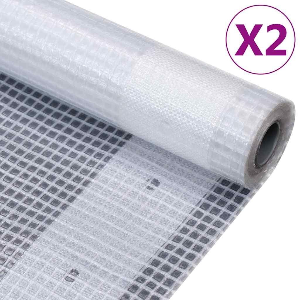 vidaXL Брезенти тип Лено 2 бр 260 г/м² 4x5 м бели