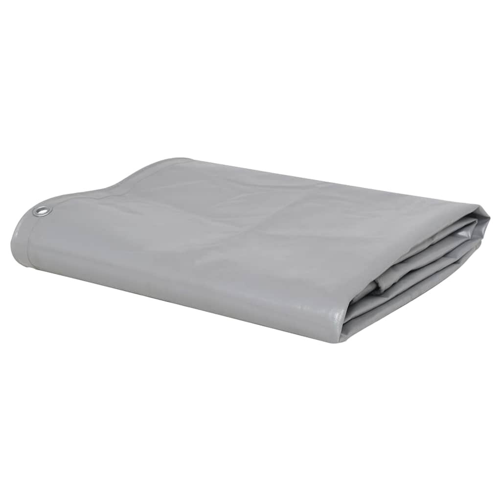 vidaXL Брезентово платнище 650 г/м² 3x3 м сиво