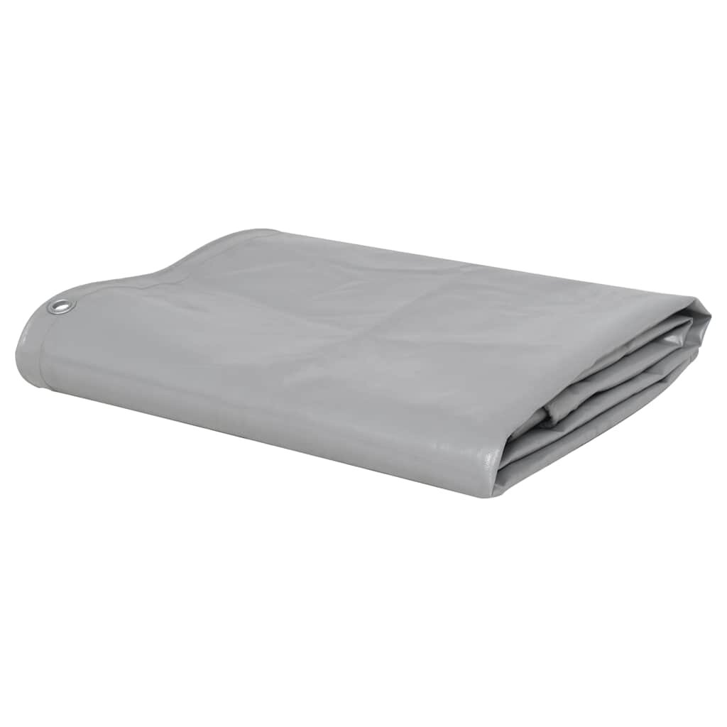 vidaXL Брезентово платнище 650 г/м² 3x6 м сиво