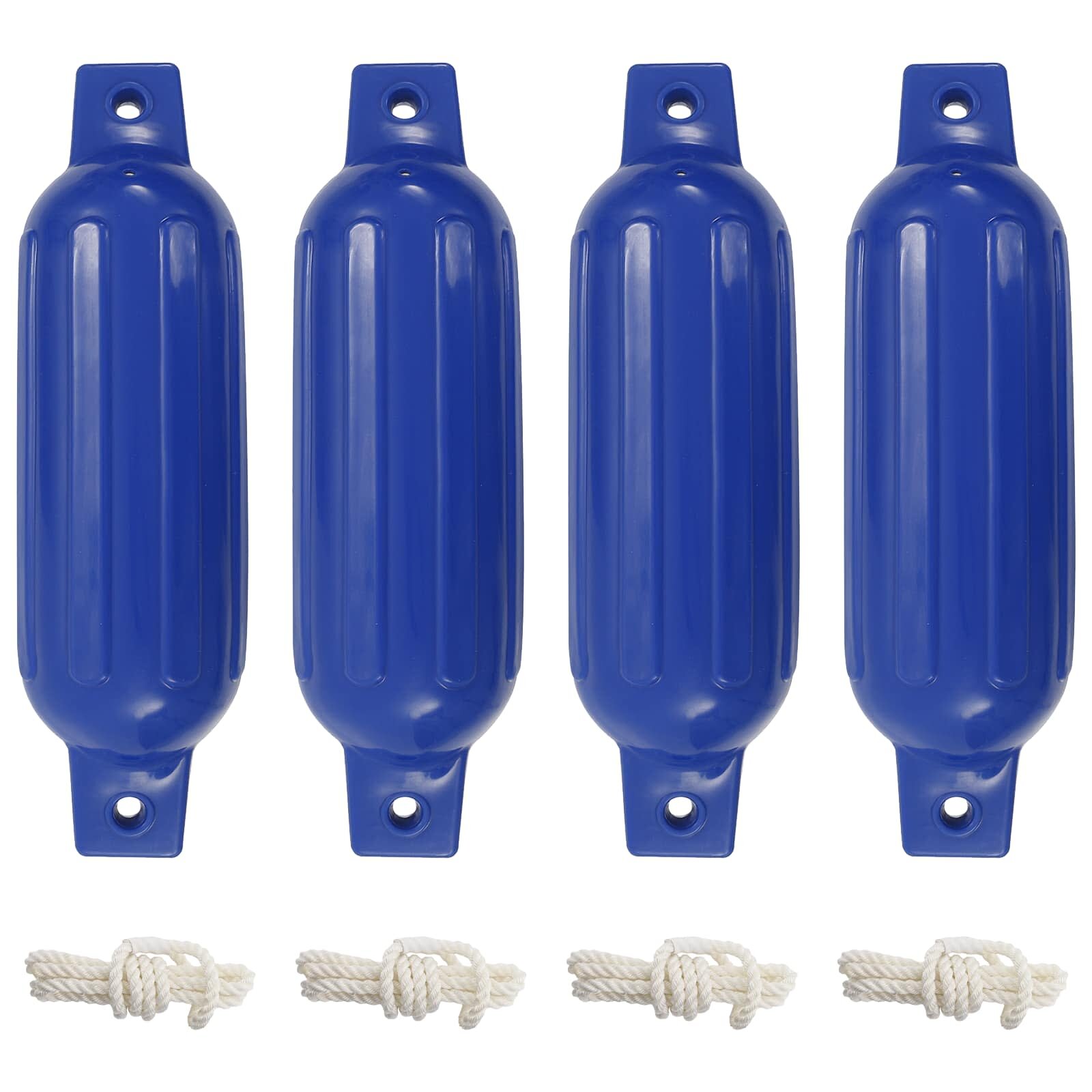 vidaXL Броня за лодка 4 бр синя Ø 11x40 см PVC