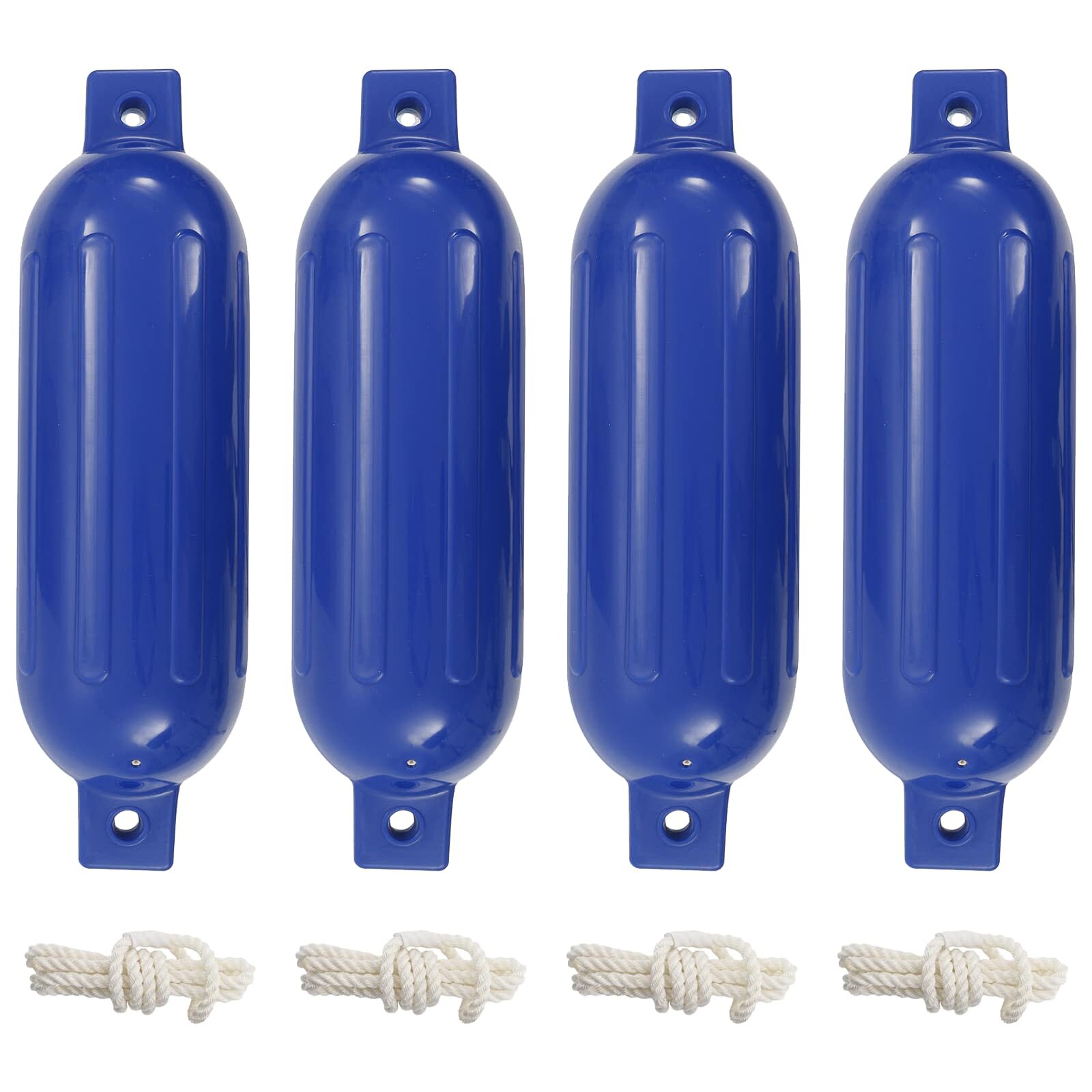 vidaXL Броня за лодка 4 бр синя Ø 14x50 см PVC