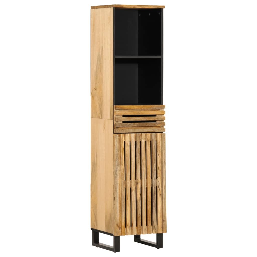 vidaXL Бюфет 38x34x160 см грубо мангово дърво масив