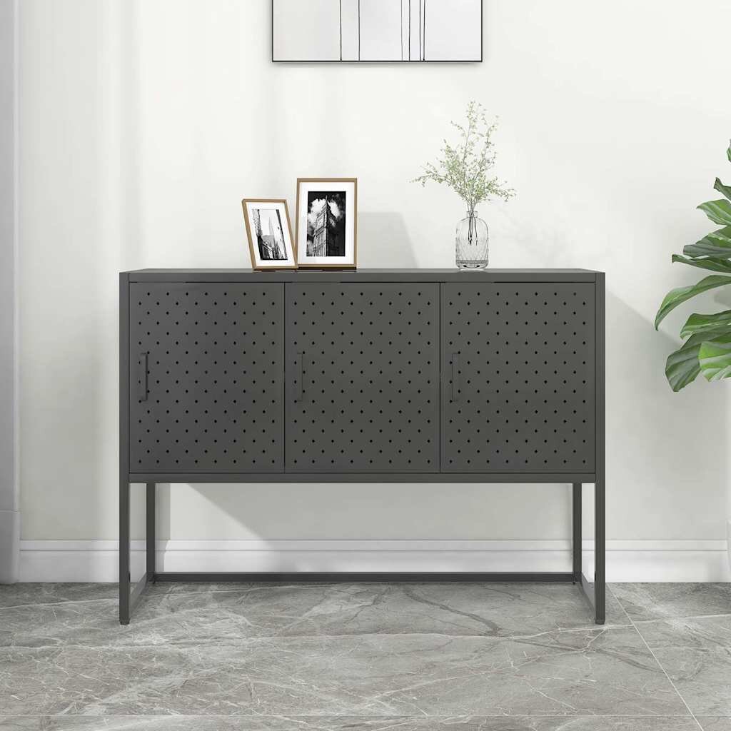vidaXL Бюфет антрацит 105x35x75 см стомана