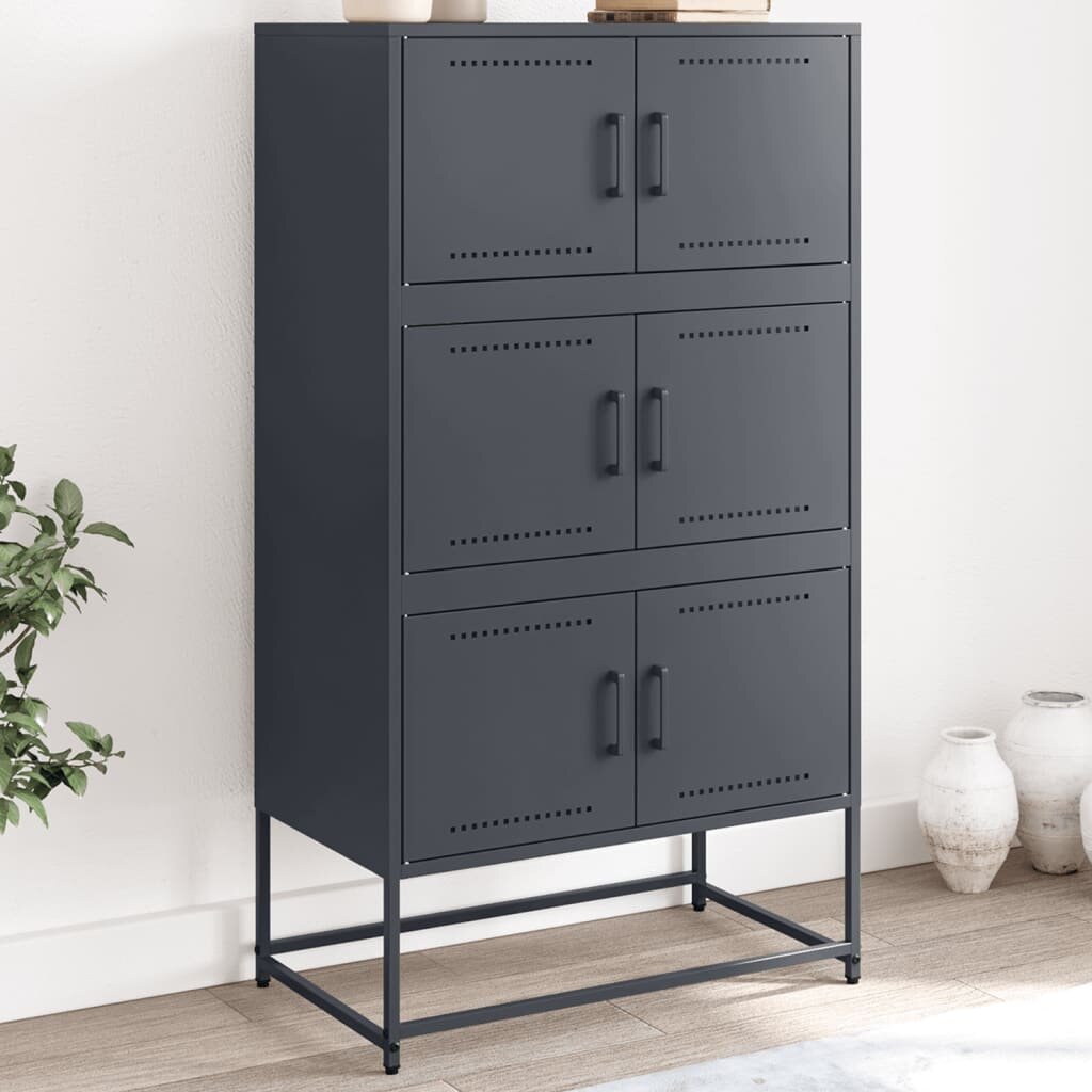 vidaXL Бюфет антрацит 685x385x1235 см стомана
