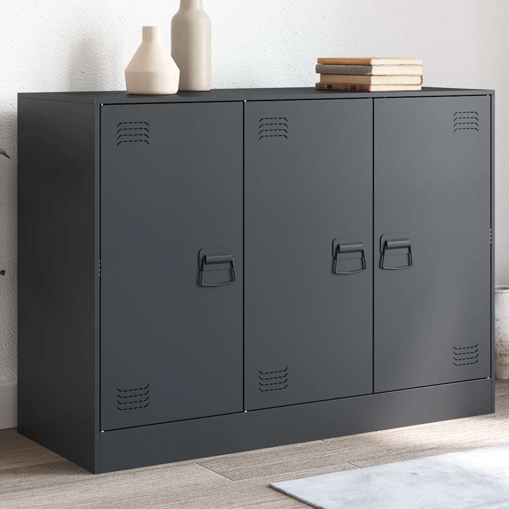 vidaXL Бюфет антрацит 99x39x73 см стомана