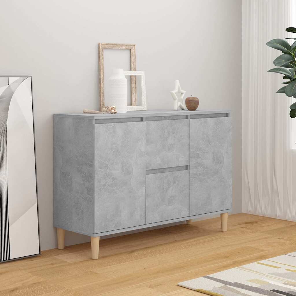 vidaXL Бюфет бетонно сив 101x35x70 см инженерно дърво