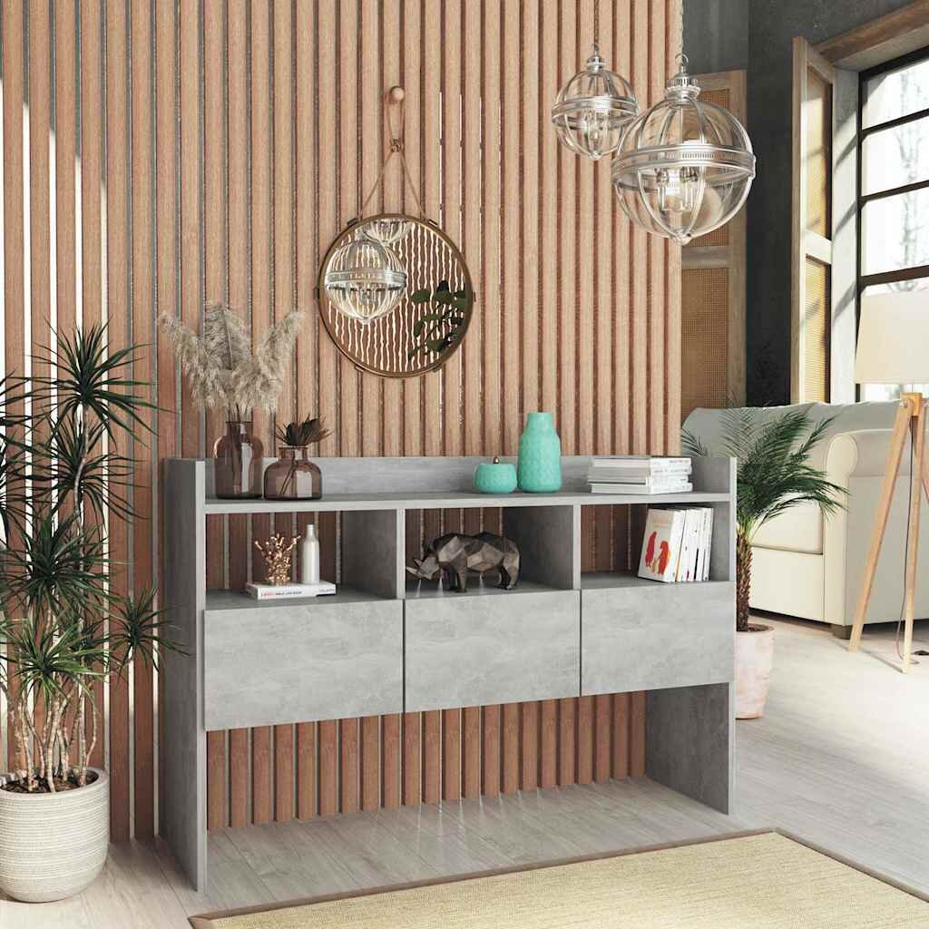 vidaXL Бюфет бетонно сив 105x30x70 см инженерно дърво