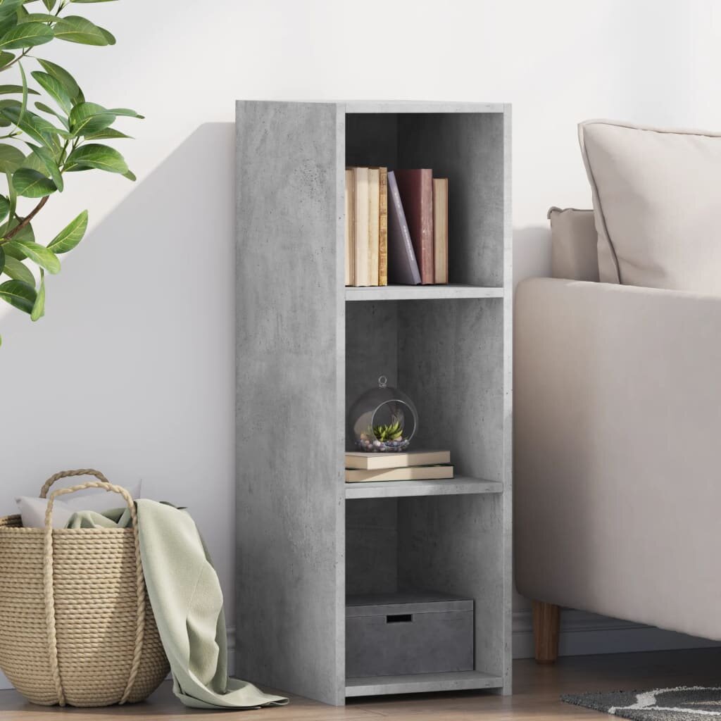 vidaXL Бюфет бетонно сив 30x41x93 см инженерно дърво
