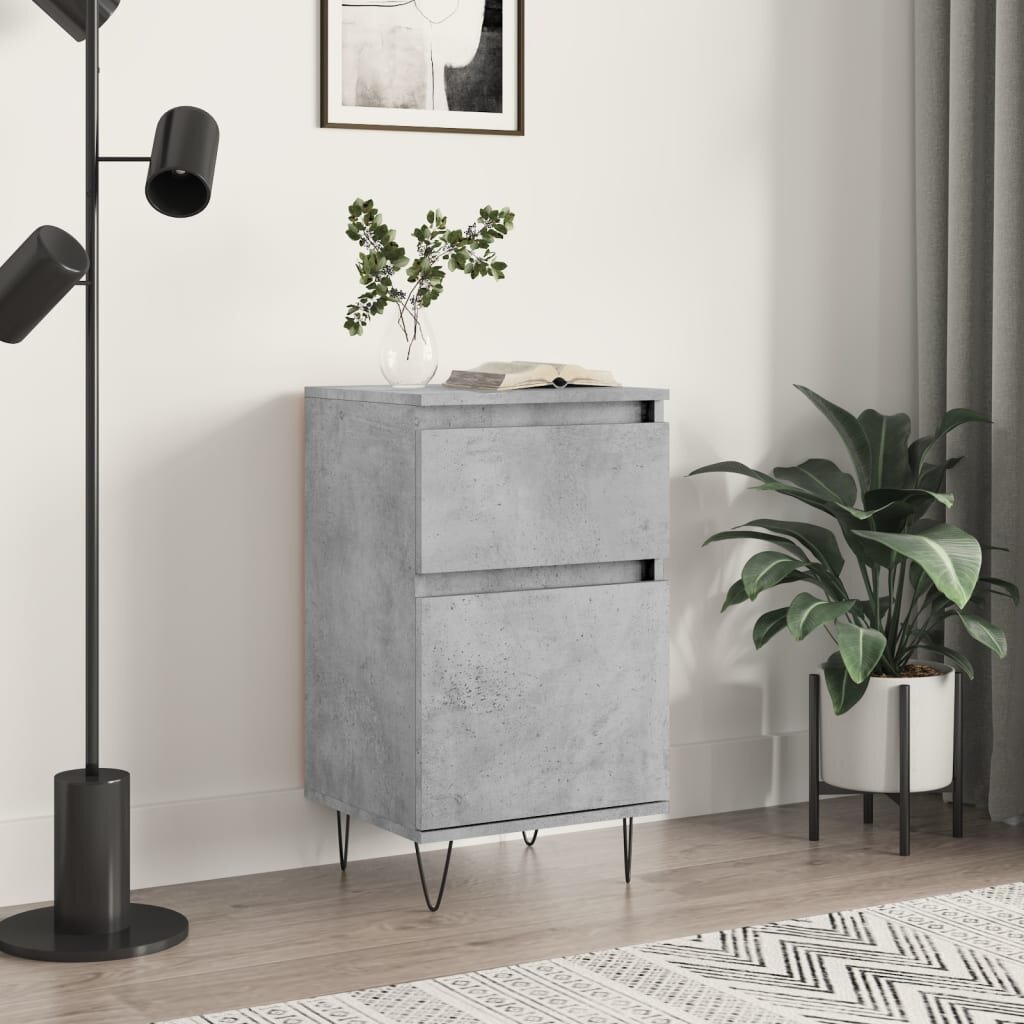 vidaXL Бюфет бетонно сив 40x35x70 см инженерно дърво