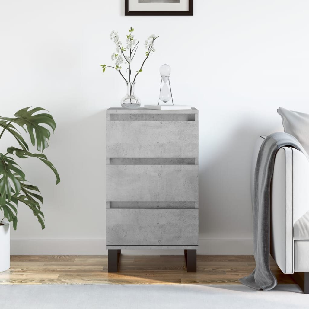 vidaXL Бюфет бетонно сив 40x35x70 см инженерно дърво
