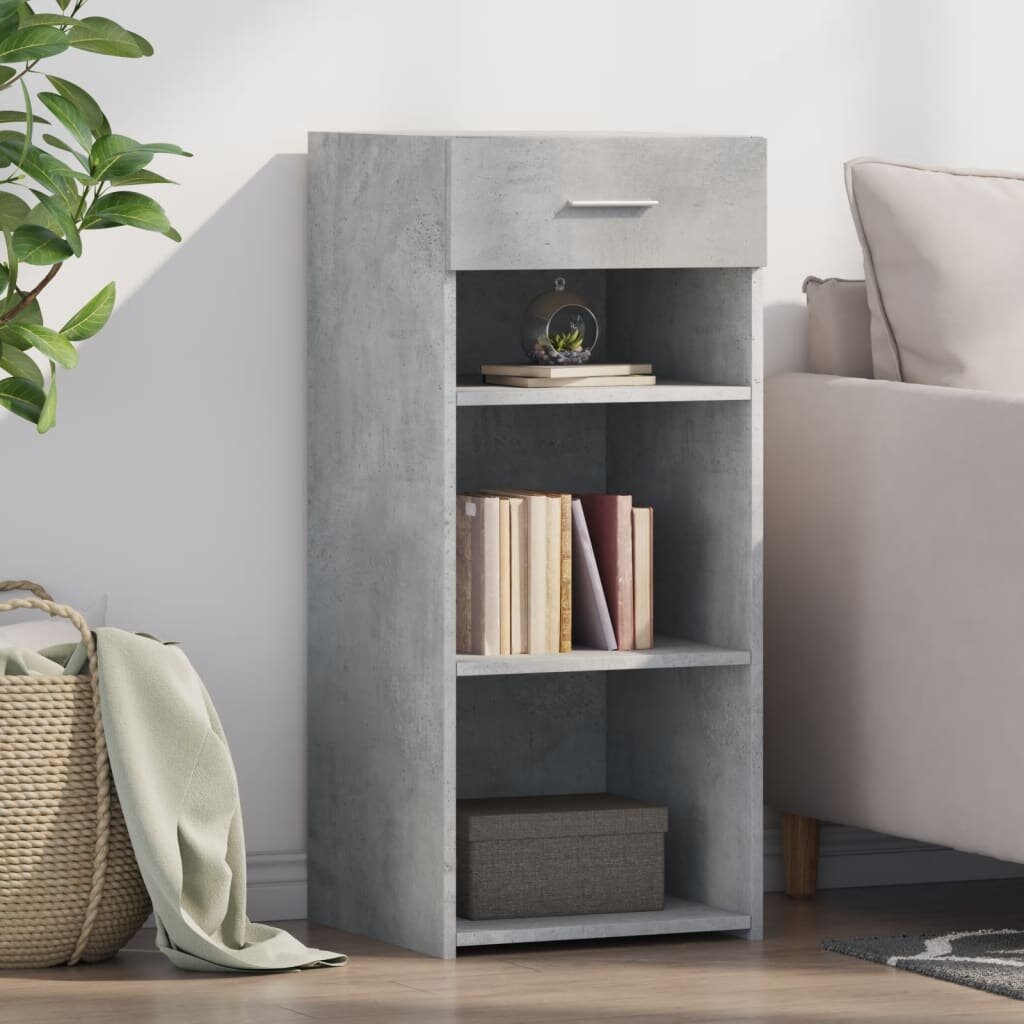 vidaXL Бюфет бетонно сив 40x425x93 см инженерно дърво
