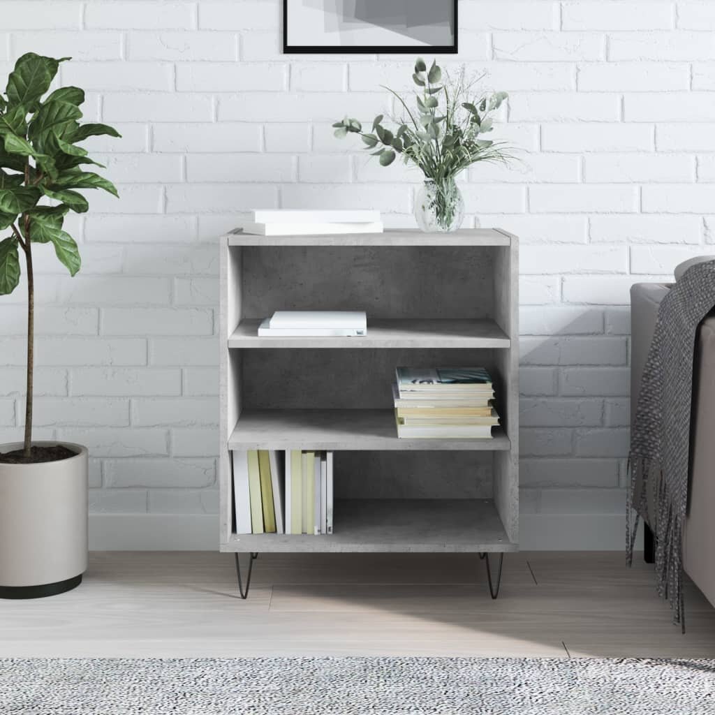 vidaXL Бюфет бетонно сив 57x35x70 см инженерно дърво