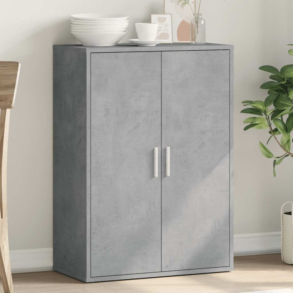 vidaXL Бюфет бетонно сив 60x31x84 см инженерно дърво