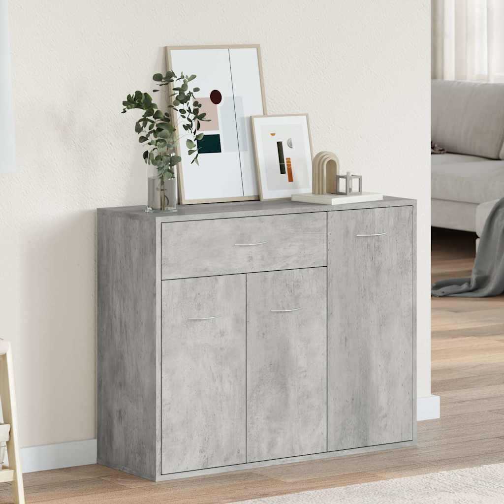 vidaXL Бюфет бетонно сив 88x30x70 см инженерно дърво