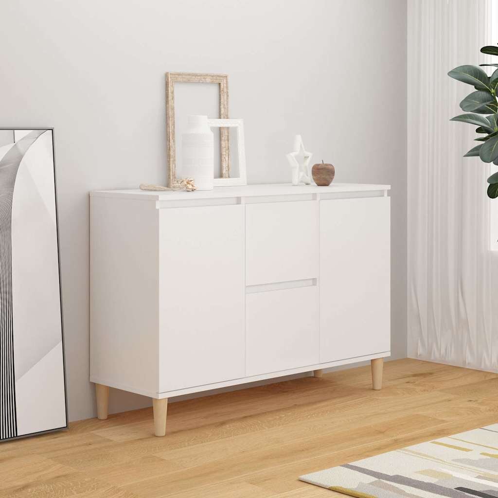 vidaXL Бюфет бял 101x35x70 см инженерно дърво