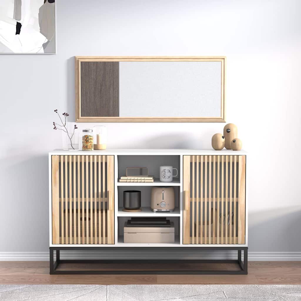 vidaXL Бюфет бял 105x30x65 см инженерно дърво