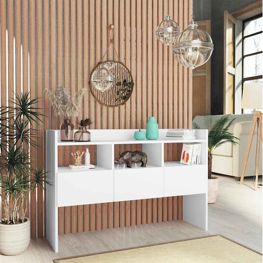 vidaXL Бюфет бял 105x30x70 см инженерно дърво