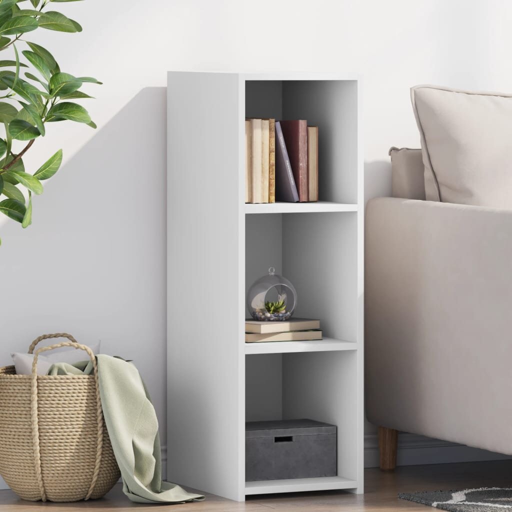 vidaXL Бюфет бял 30x41x93 см инженерно дърво