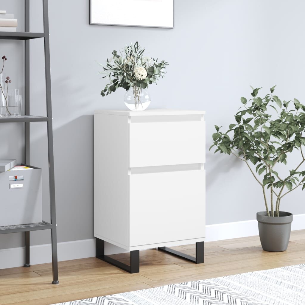 vidaXL Бюфет бял 40x35x70 см инженерно дърво