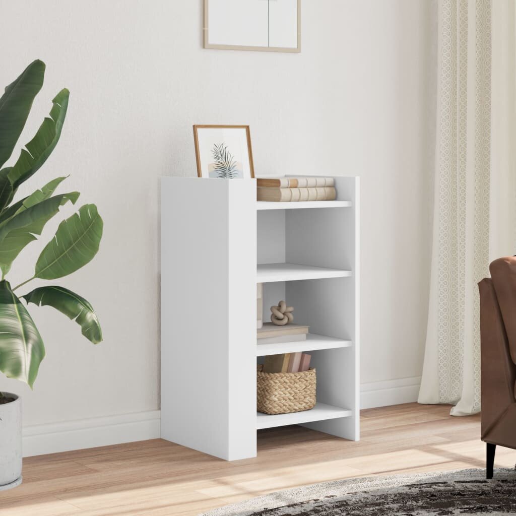 vidaXL Бюфет бял 45x35x75 см инженерно дърво