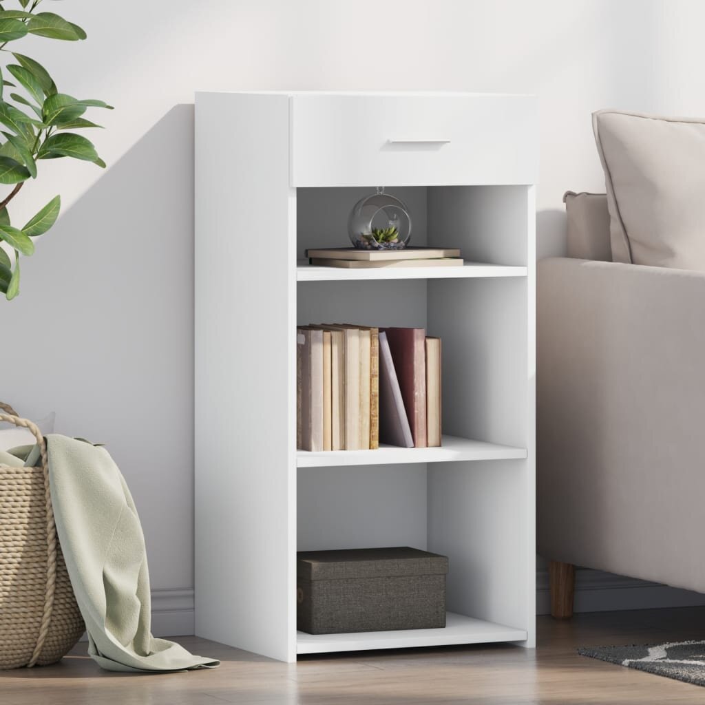 vidaXL Бюфет бял 45x425x93 см инженерно дърво