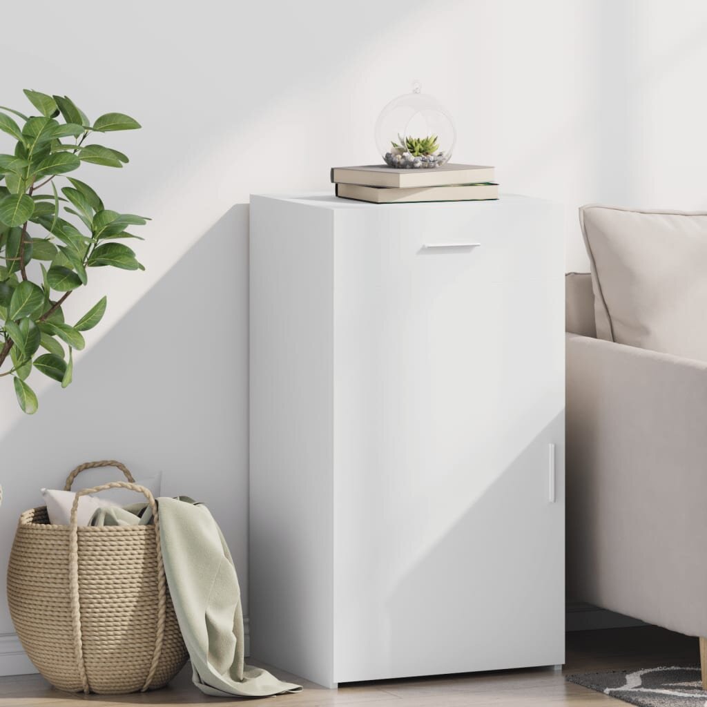 vidaXL Бюфет бял 50x425x93 см инженерно дърво