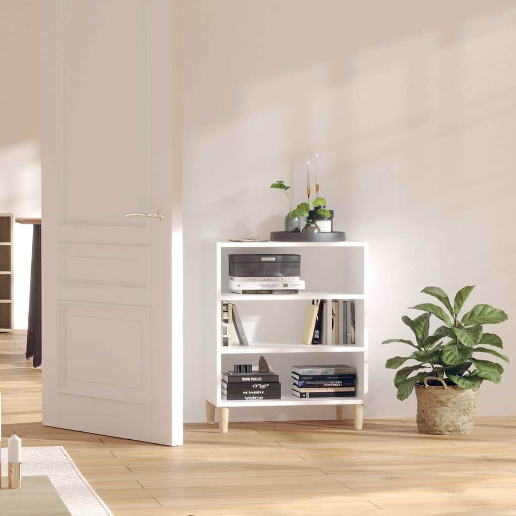 vidaXL Бюфет бял 57x35x70 см инженерно дърво