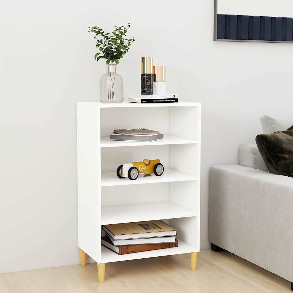 vidaXL Бюфет бял 57x35x90 см инженерно дърво