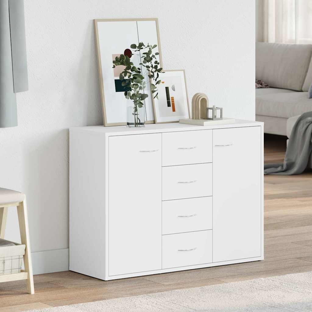 vidaXL Бюфет бял 88x30x65 см инженерно дърво