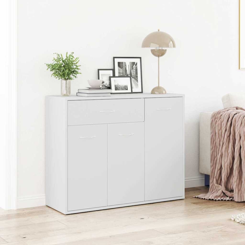 vidaXL Бюфет бял 88x30x70 см инженерно дърво
