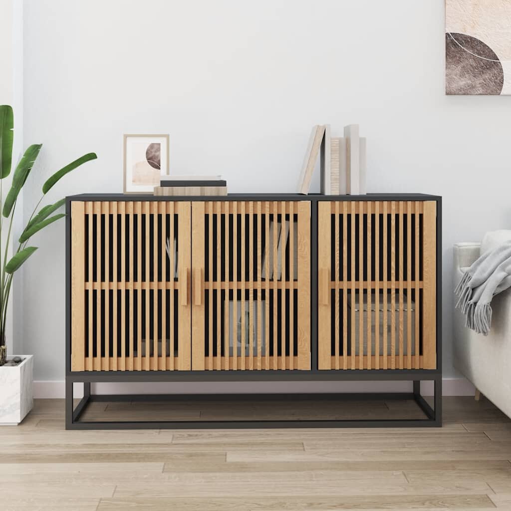 vidaXL Бюфет черен 105x30x65 см инженерно дърво