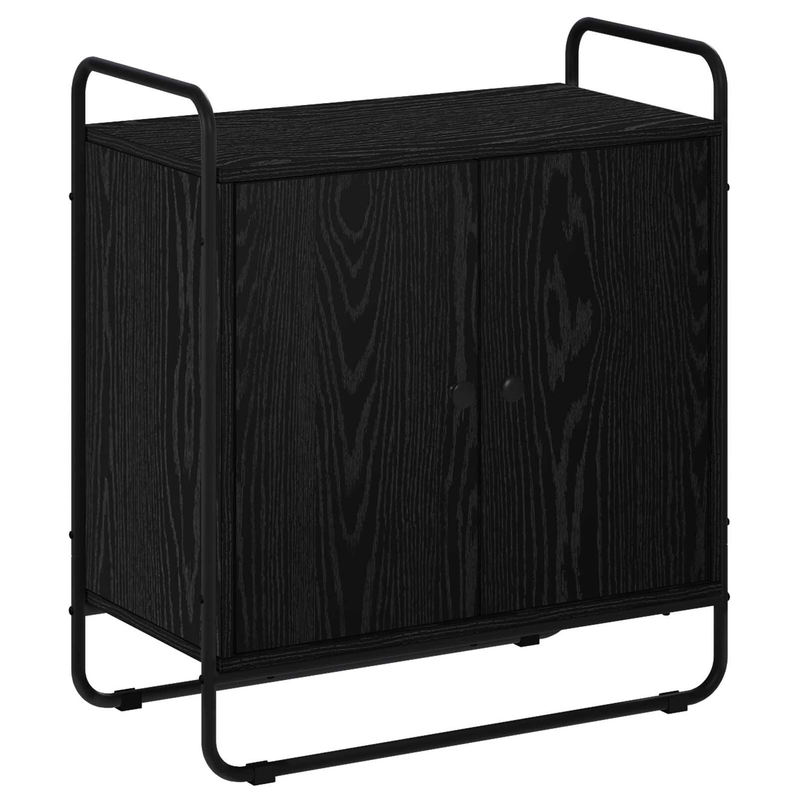 vidaXL Бюфет Черен дъб 68 x 35 x 75 cm Обработено дърво