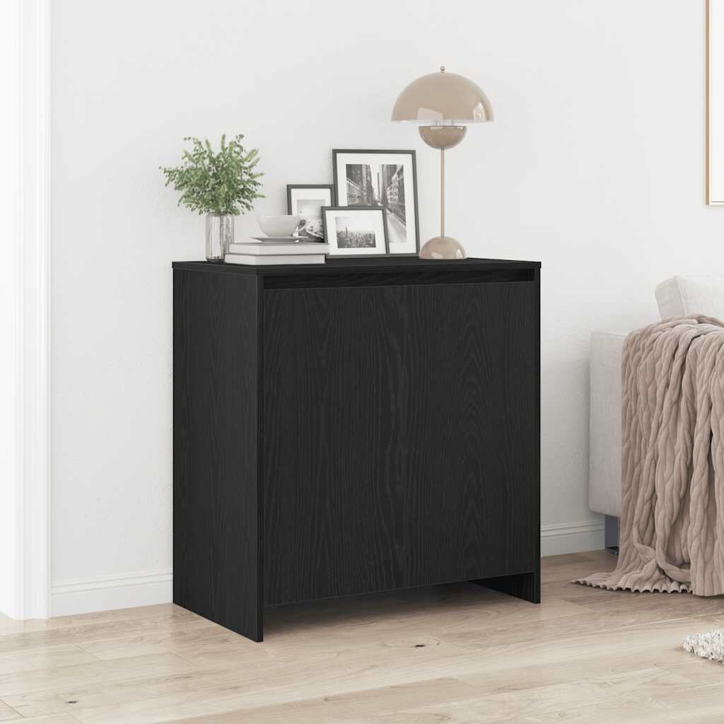 vidaXL Бюфет черен дъб 70x41x75 см инженерно дърво