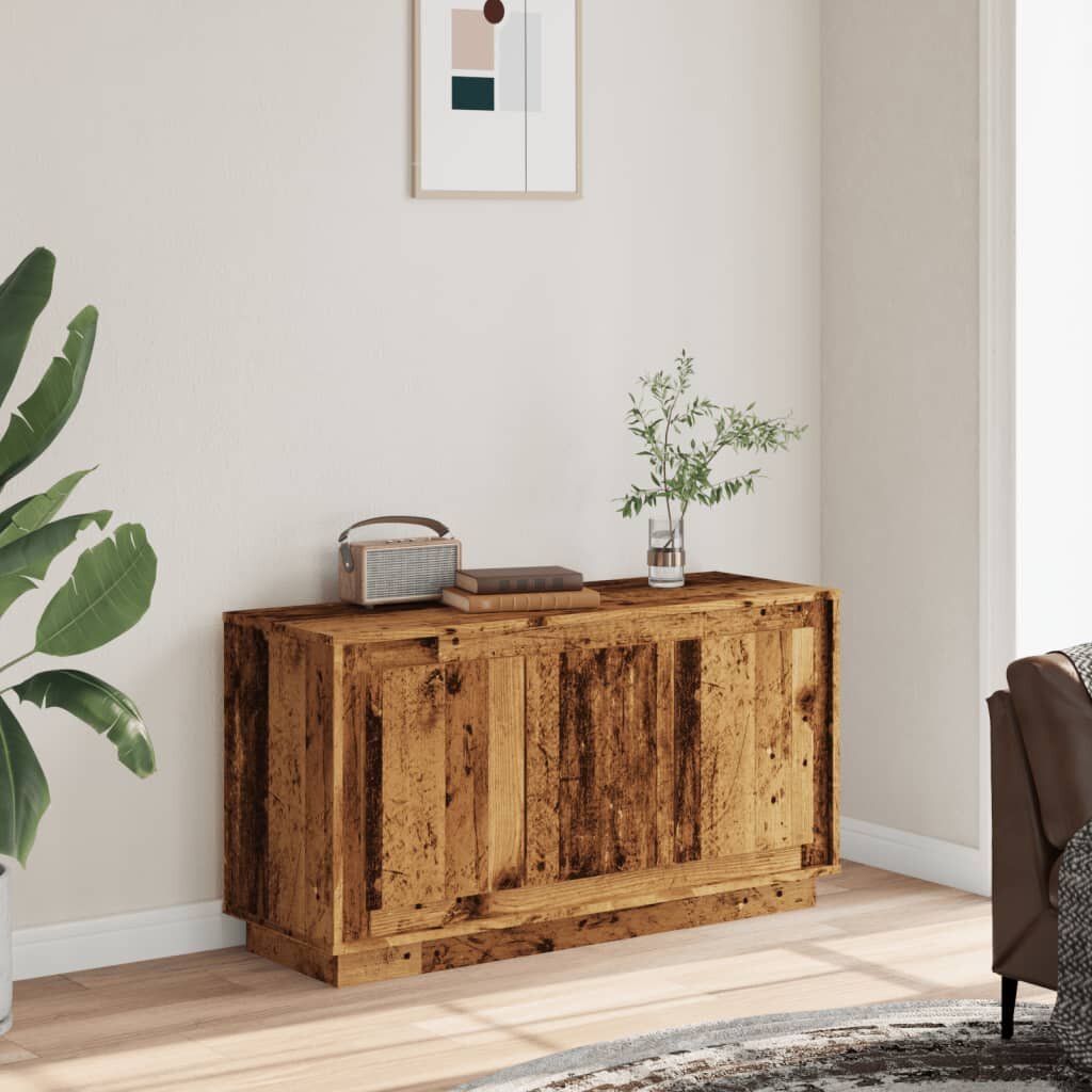 vidaXL Бюфет cтаро дърво 102x35x55 см инженерно дърво