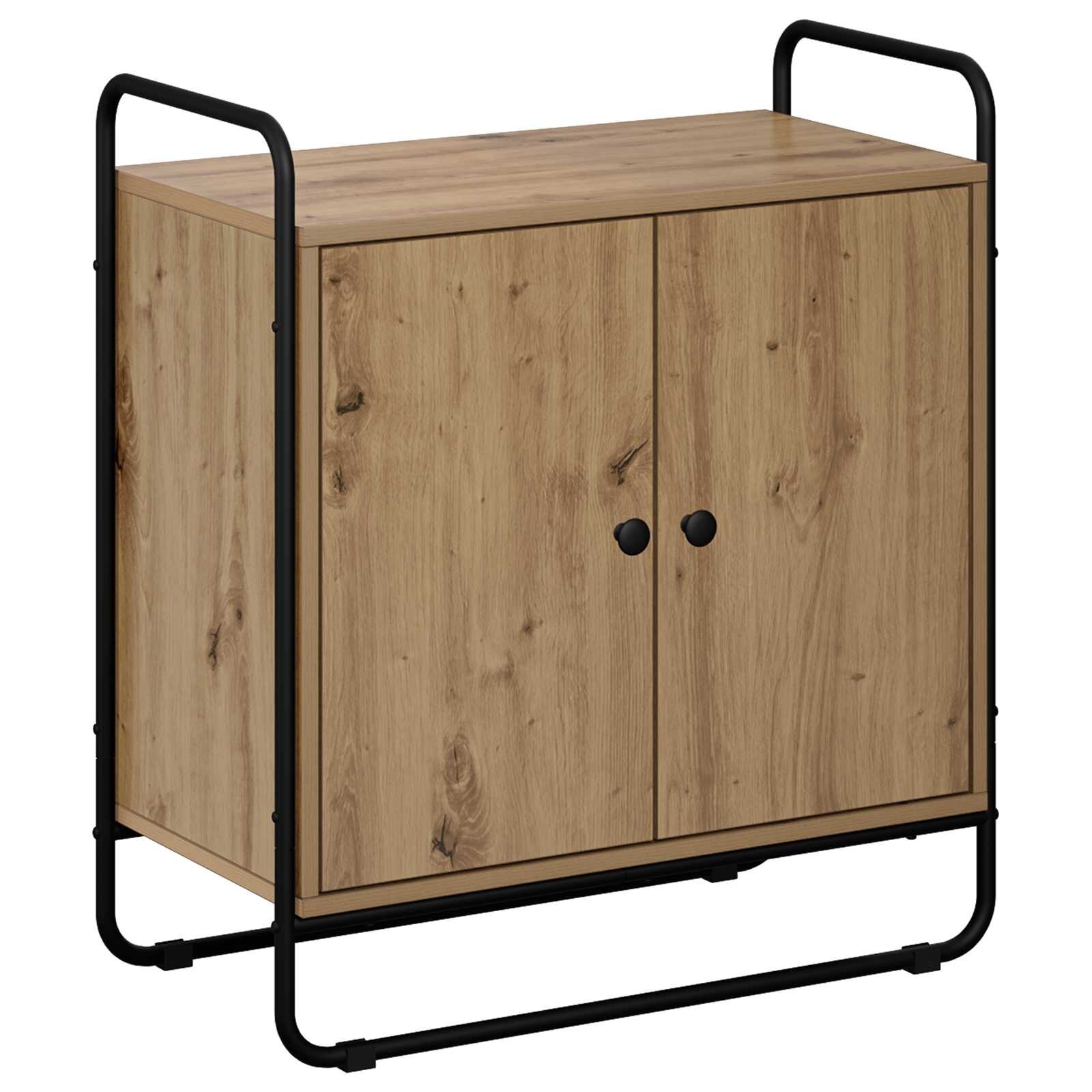 vidaXL Бюфет Дъб артизан 68 x 35 x 75 cm Обработено дърво