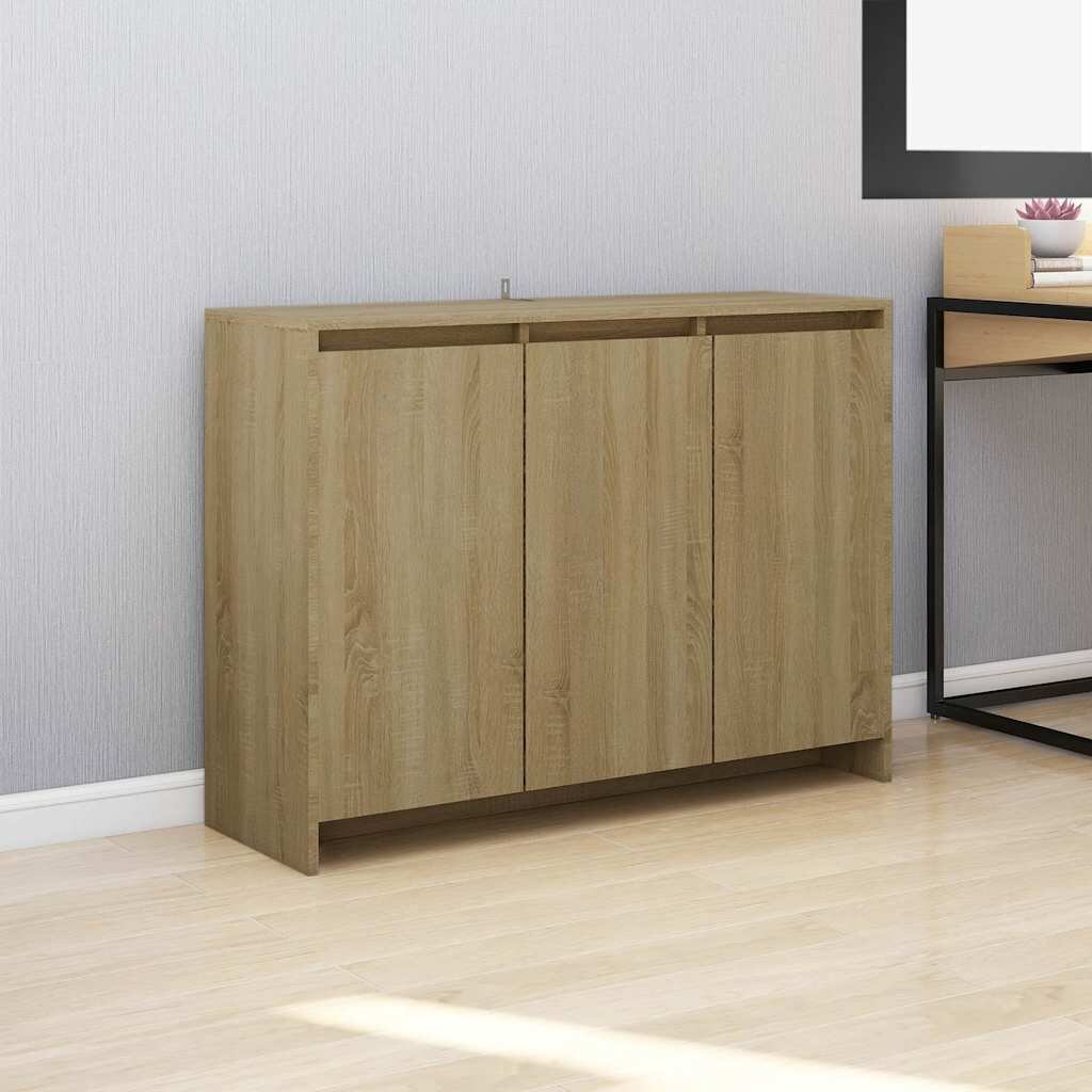 vidaXL Бюфет дъб сонома 102x33x75 см инженерно дърво