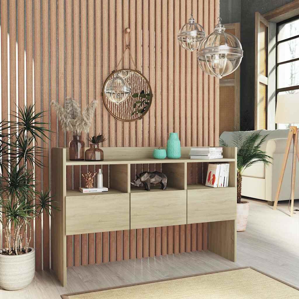 vidaXL Бюфет дъб сонома 105x30x70 см инженерно дърво
