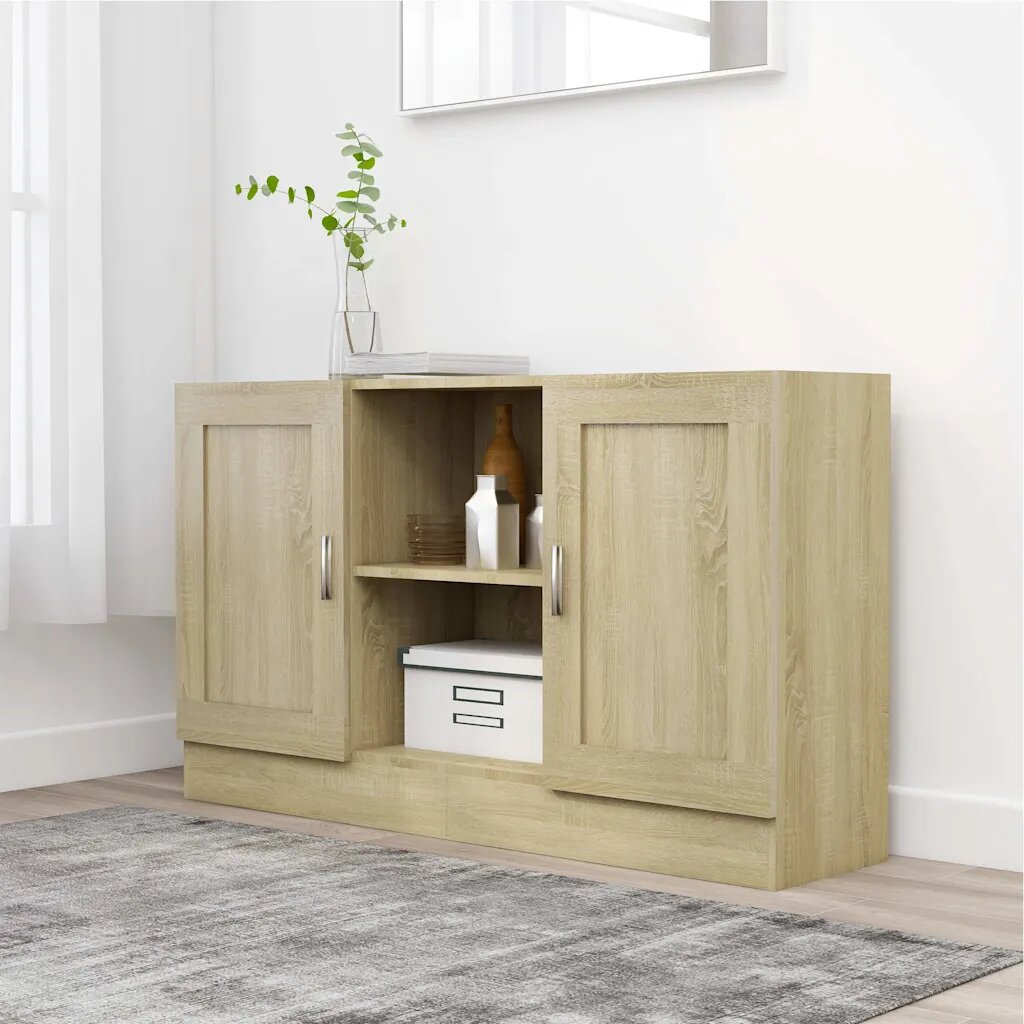 vidaXL Бюфет дъб сонома 120x305x70 см ПДЧ