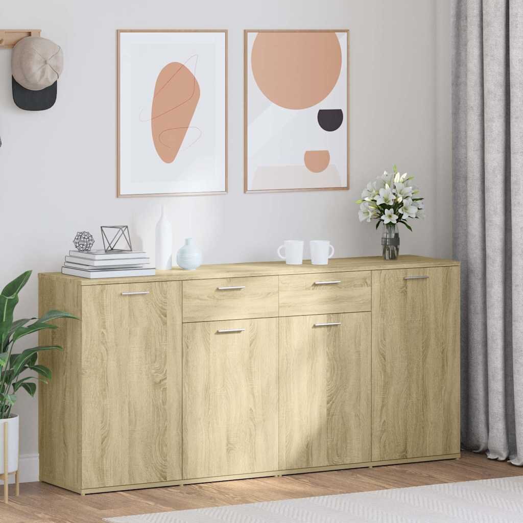 vidaXL Бюфет дъб сонома 160x36x75 см инженерно дърво