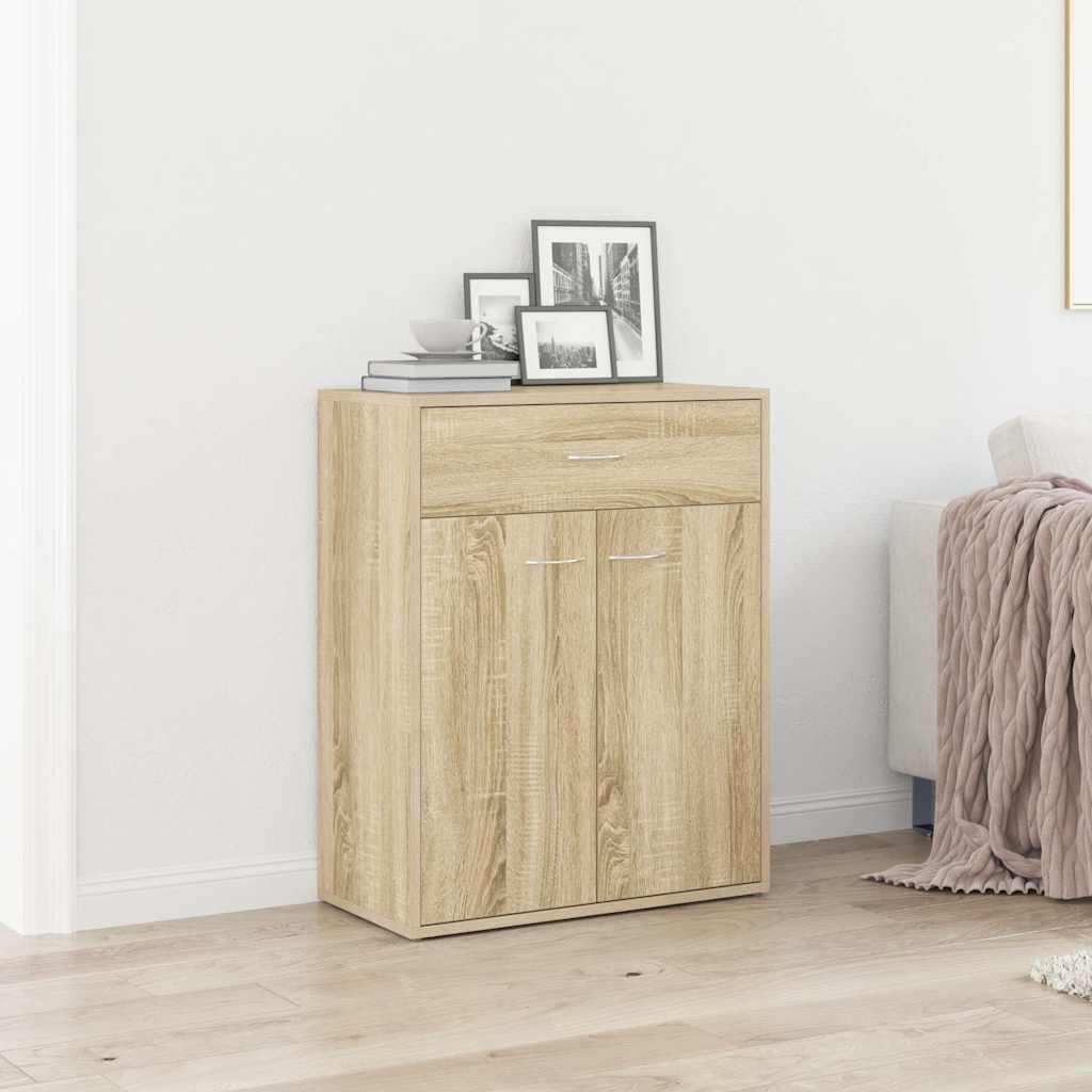 vidaXL Бюфет дъб сонома 60x30x75 см инженерно дърво