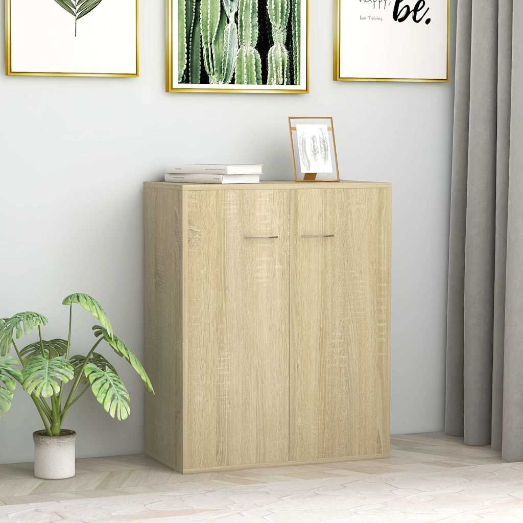 vidaXL Бюфет дъб сонома 60x30x75 см инженерно дърво