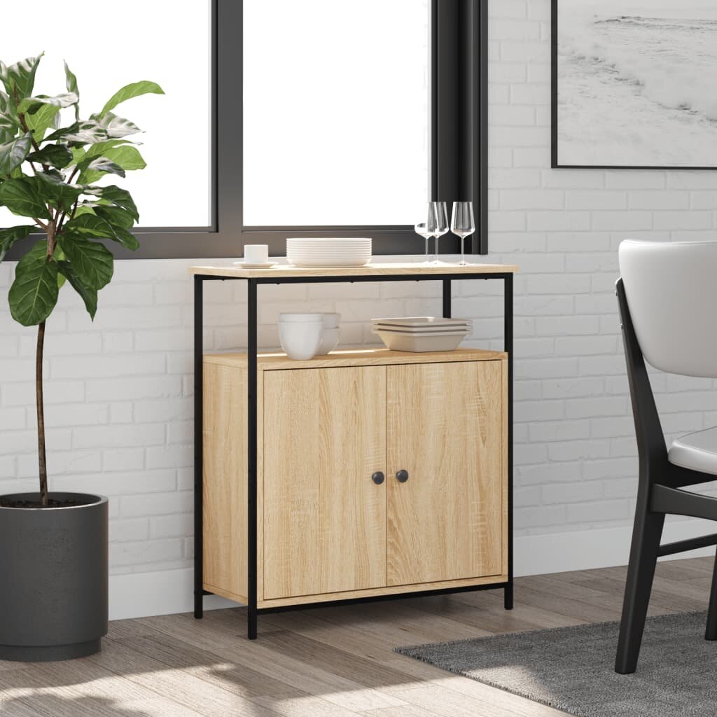 vidaXL Бюфет дъб сонома 70x30x80 см инженерно дърво