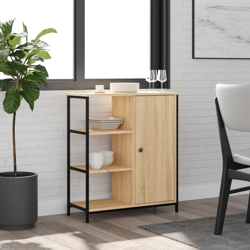 vidaXL Бюфет дъб сонома 70x30x80 см инженерно дърво